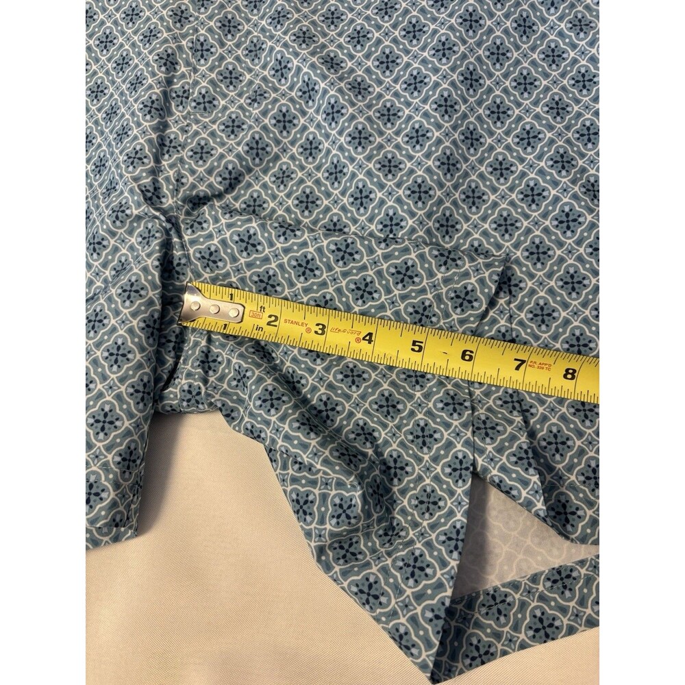 FAIR HARBOR Swim Trunks Men 36 Blue Geometric Lined 6" Shorts Pockets Beach Surf - Picture 13 of 13